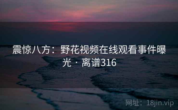 震惊八方：野花视频在线观看事件曝光 · 离谱316